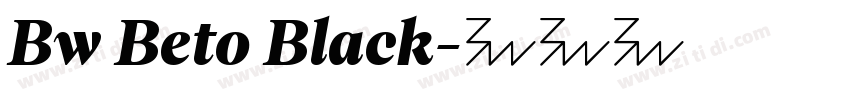 Bw Beto Black字体转换